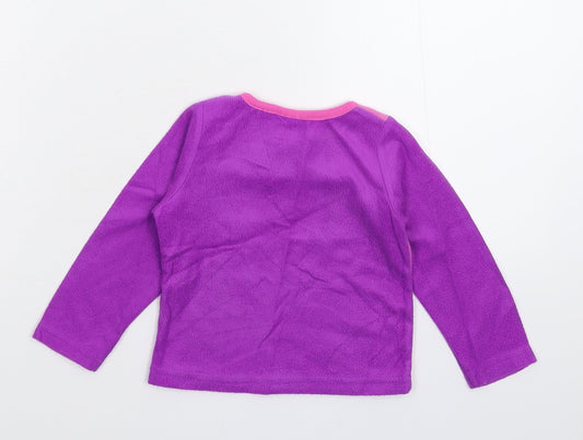Nickelodeon Girls Multicoloured Fleece Pullover Jumper Size 2 Years