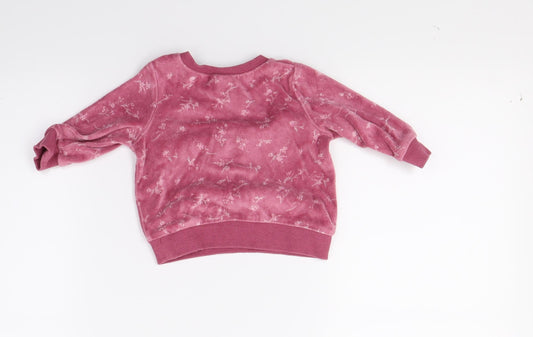 NEXT Baby Red Fleece Pullover Jumper Size 0-3 Months