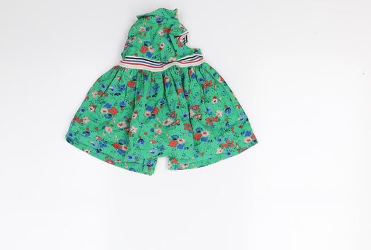NEXT Girls Green Floral A-Line Size 0-3 Months