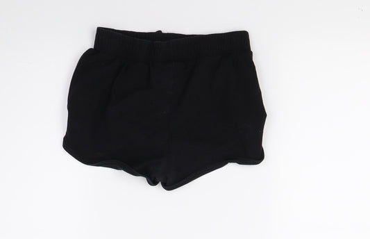TU Girls Black Jersey Cut-Off Shorts Size 9 Years