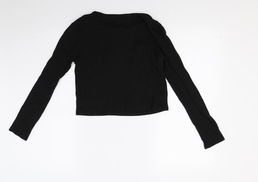 Primark Girls Black Jersey Pullover Jumper Size 13 Years