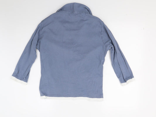Cherokee Womens Blue Henley Sweatshirt Size 16