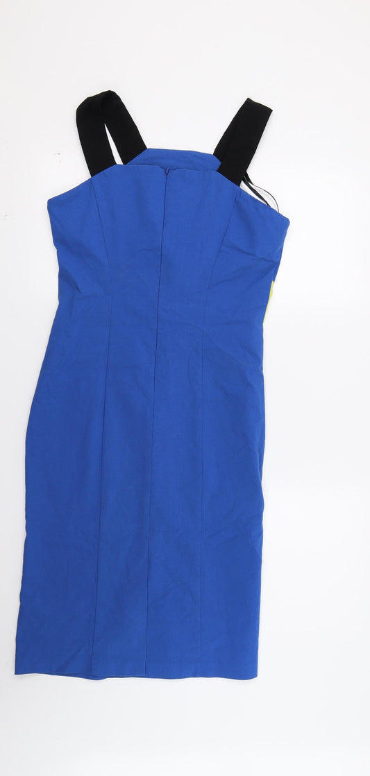 Star Womens Blue Pencil Dress Size 12