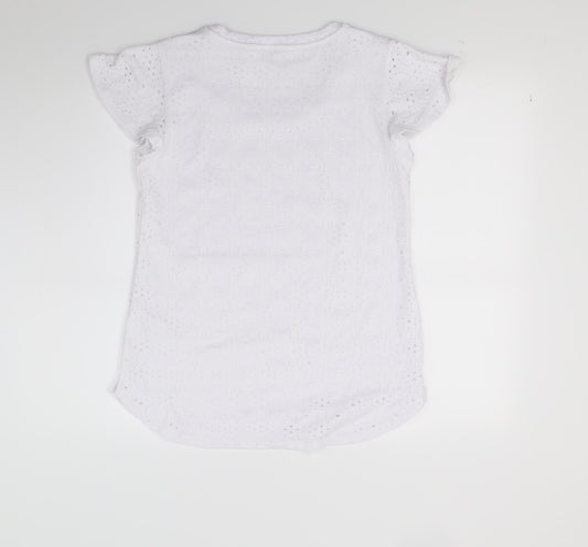Live Girls White Basic T-Shirt Size XS