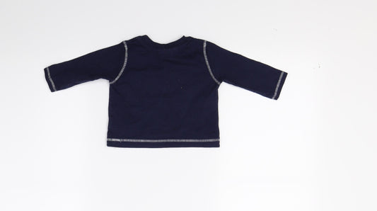 Morrys Mouse Boys Blue Pullover Jumper Size 3-6 Months - Aeroplanes
