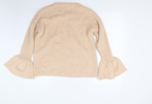 Peacocks Womens Beige Knit Pullover Jumper Size S