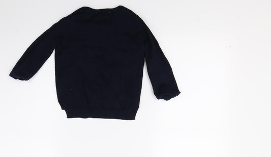 H&M Boys Blue Knit Pullover Jumper Size 2 Years
