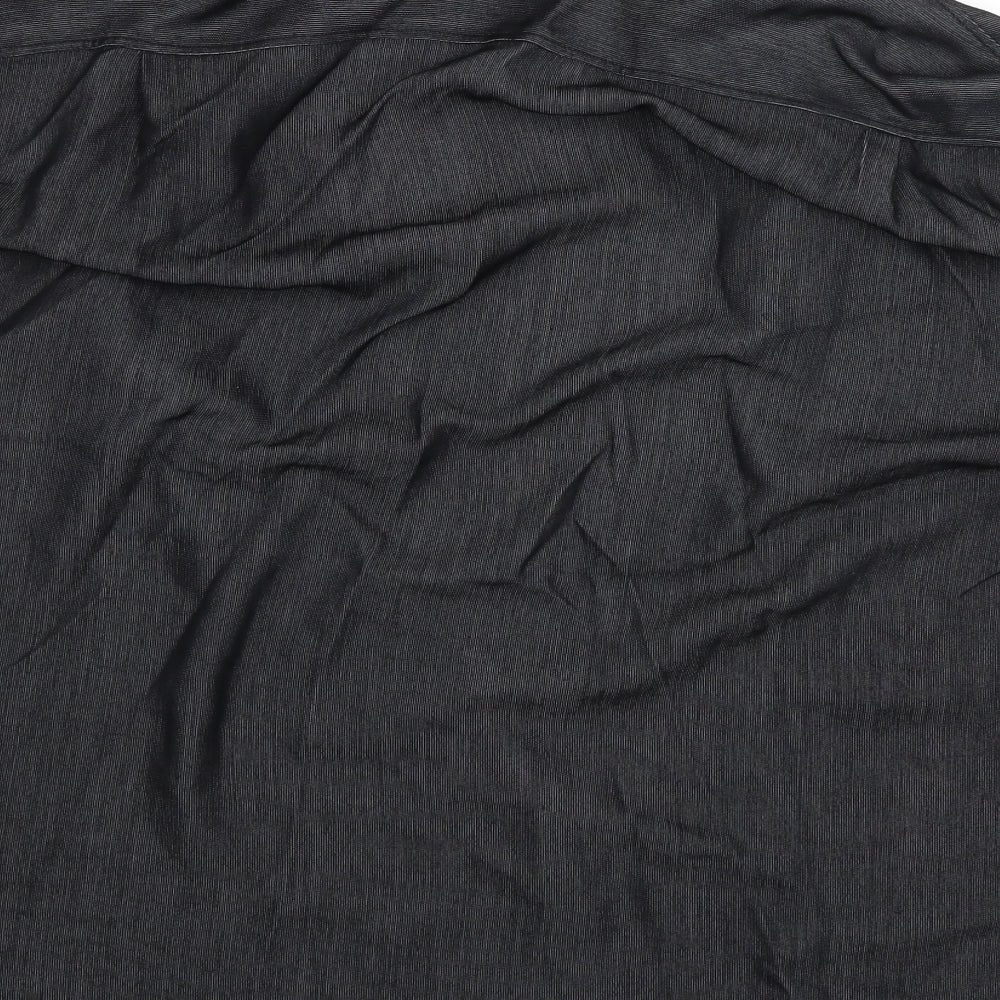 George Mens Black Button-Up Size XL
