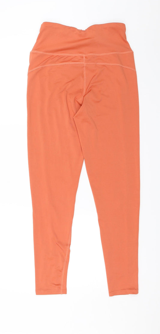 South Beach Womens Orange Pedal Pusher Leggings Size 10 L26 in