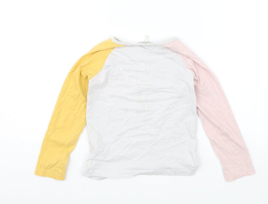 Mini B Girls White Jersey T-Shirt Size 4-5 Years - Really good things happen when its sunny
