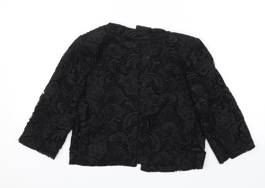 ASOS Womens Black Floral Jacket Size 8