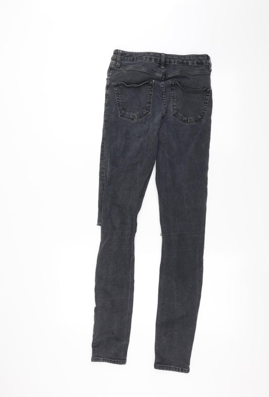 Topshop Womens Black Denim Skinny Jeans Size 26 L26 in