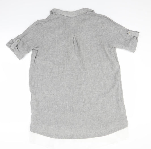 Zara Womens Grey Basic Polo Size L
