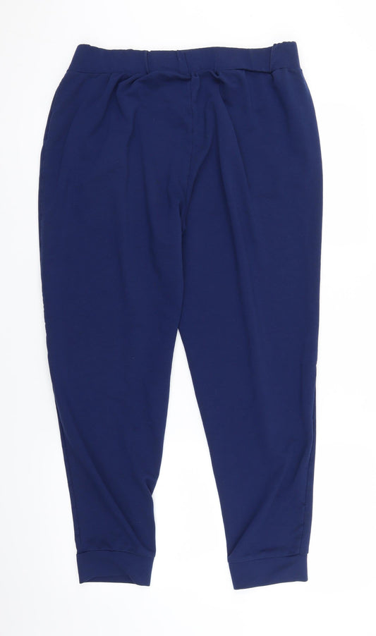 Preworn Womens Black Trousers Size 14 L25 in