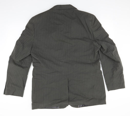 NEXT Mens Green Striped Jacket Suit Jacket Size 42