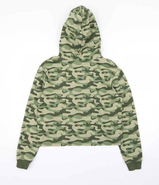 Candy Girls Green Camouflage Pullover Jumper Size 16 Years