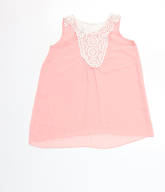 GUESS Girls Pink Basic Blouse Size 10-11 Years