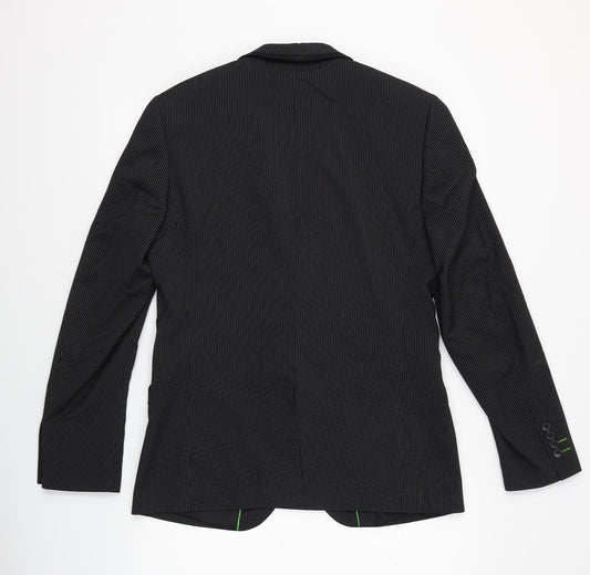 Method Mens Black Striped Jacket Blazer Size 38