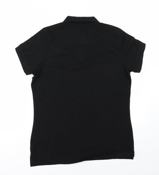 Asquith & Fox Womens Black Basic Polo Size M