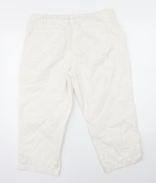 Debenhams Womens White Trousers Size 12 L22 in
