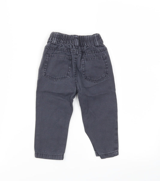 Little Rebel Boys Blue Denim Snow Pants Jeans Size 12-18 Months