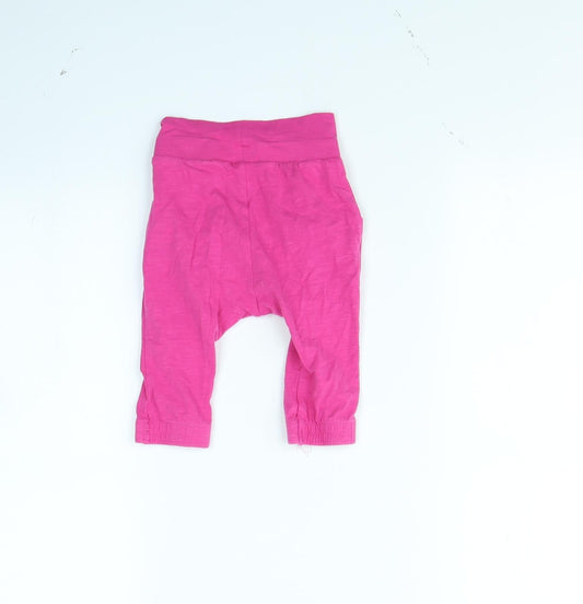 Nutmeg Girls Pink Jogger Trousers Size 3-6 Months