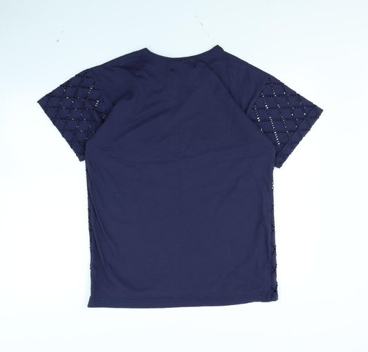 Preworn Womens Purple Basic T-Shirt Size S