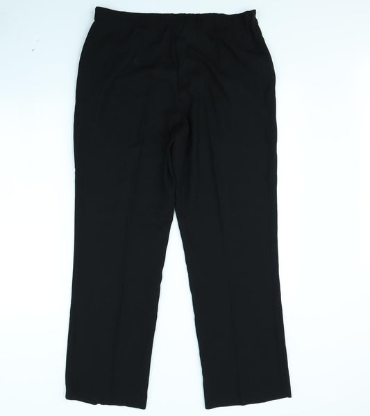 Berketex Womens Black Trousers Size 14 L30 in