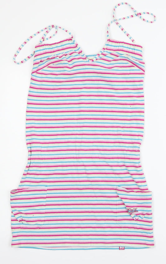 cltn Womens Pink Striped A-Line Size 12 - elastic chest