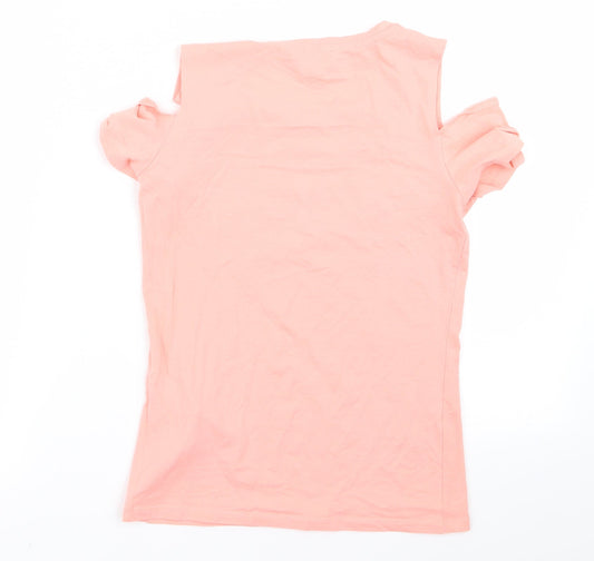 Amisu Womens Pink Basic T-Shirt Size S