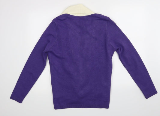 Envy Womens Purple Cardigan Jumper Size S
