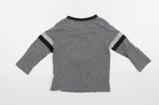 Gap Grey Basic T-Shirt Size 18-24 Months - Mickey mouse