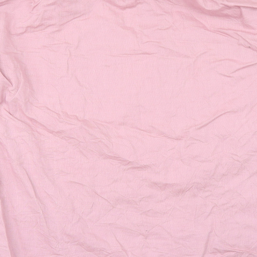 Marks and Spencer Mens Pink Button-Up Size 17.5