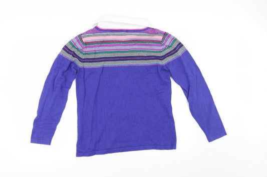Jessica Graaf Womens Purple Pullover Jumper Size M