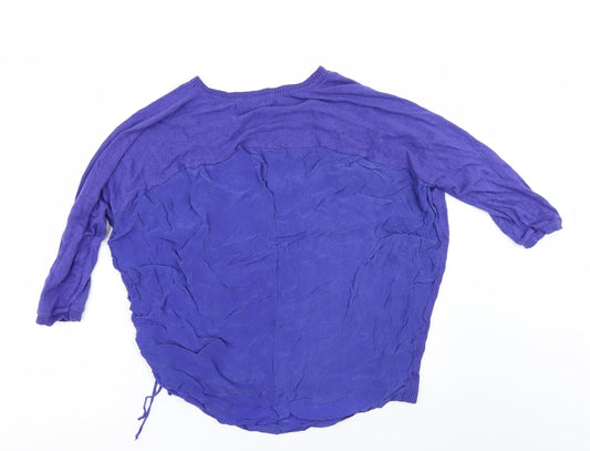 Marks and Spencer Womens Purple Pullover Jumper Size S - Gathered Sides
