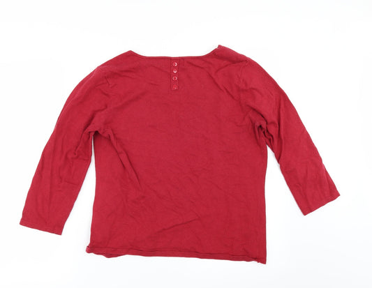 NEXT Womens Red Pullover Jumper Size 14