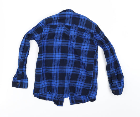 Primark Boys Blue Check Button-Up Size 6-7 Years