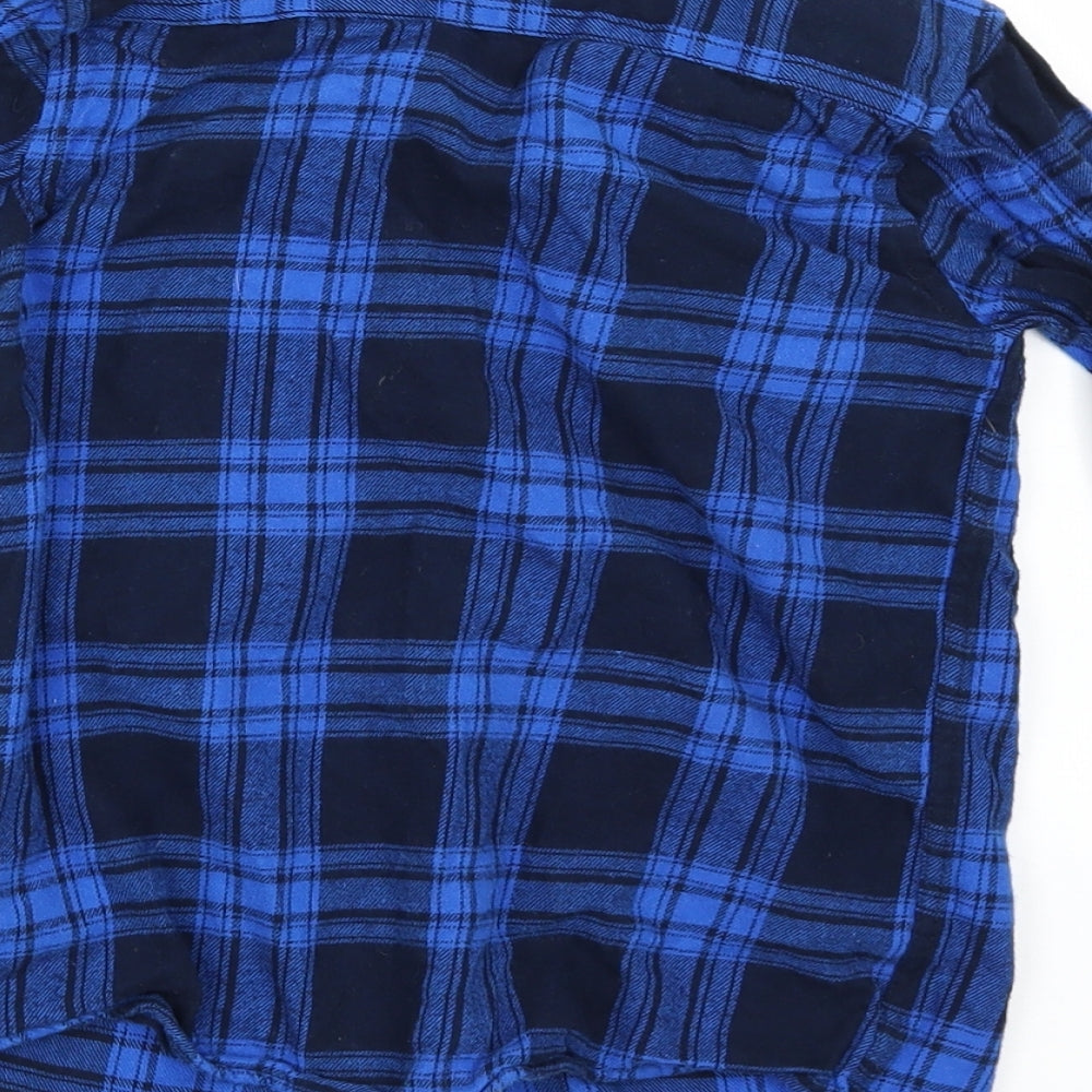 Primark Boys Blue Check Button-Up Size 6-7 Years