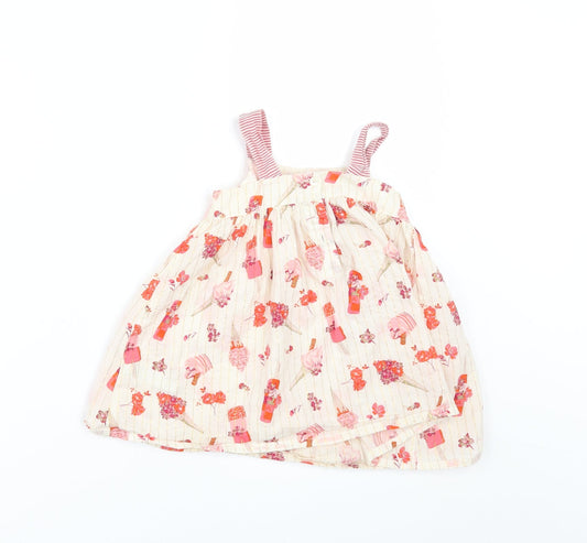 Monsoon Girls Beige Geometric A-Line Size 9-12 Months