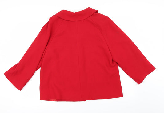 Gold Womens Red Pea Coat Coat Size 16