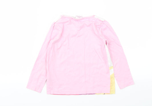 Disney Girls Pink Animal Print Basic T-Shirt Size 2-3 Years