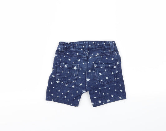 DENIM &CO Boys Blue Argyle/Diamond Capri Trousers Size 4-5 Years