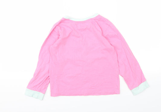 COLLECTION Girls Pink Animal Print Basic T-Shirt Size 7 Years