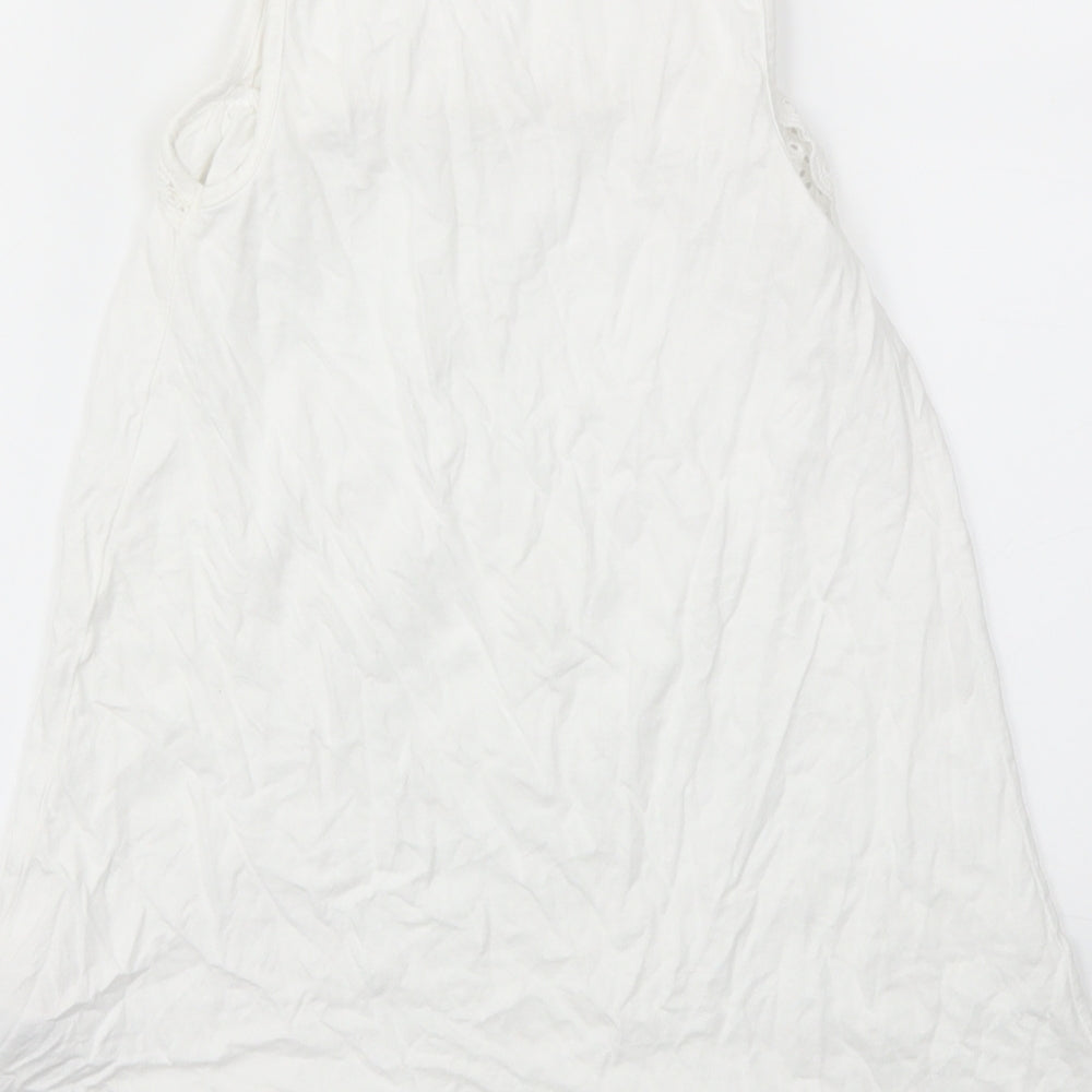 Primark Girls White Fit & Flare Size 7-8 Years