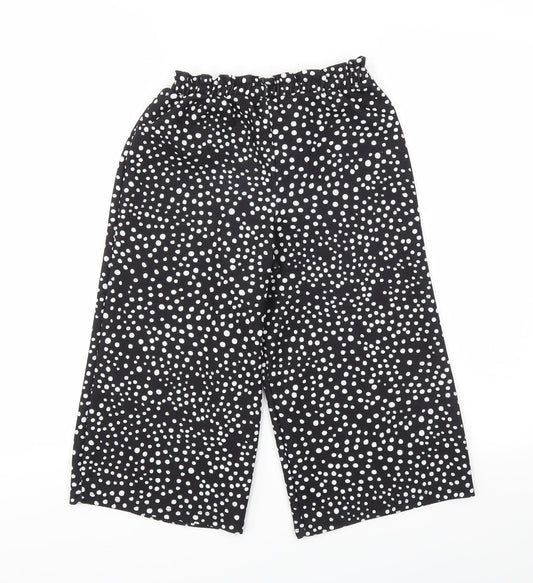 VERY Girls Black Polka Dot Jogger Trousers Size 9 Years