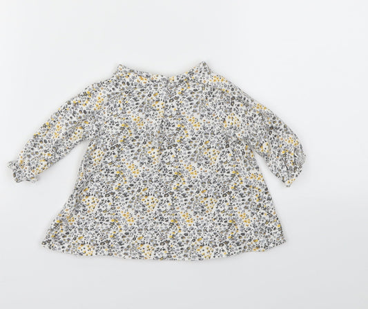 NEXT Girls Grey Floral Fit & Flare Size 0-3 Months