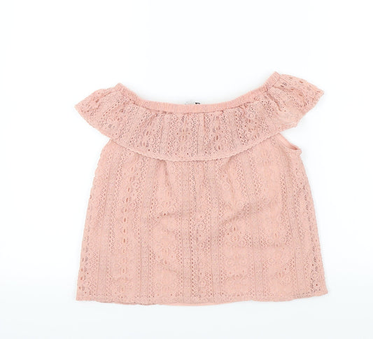 primarf Girls Pink Colourblock Basic T-Shirt Size 8-9 Years