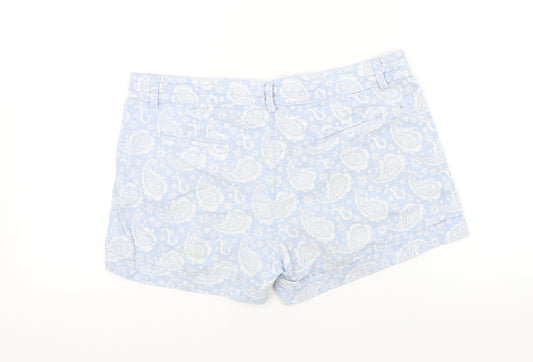 denim&co Womens Blue Colourblock Bermuda Shorts Size 12
