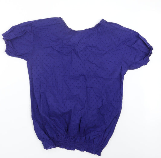 Evans Womens Blue Basic Blouse Size 14