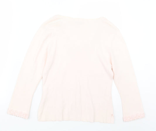 Wallis Womens Pink Knit Pullover Jumper Size 12